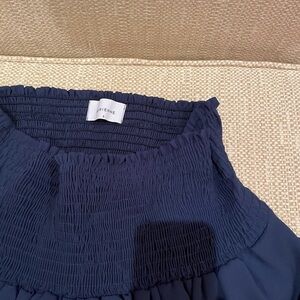 Navy Blue Smocked skirt
